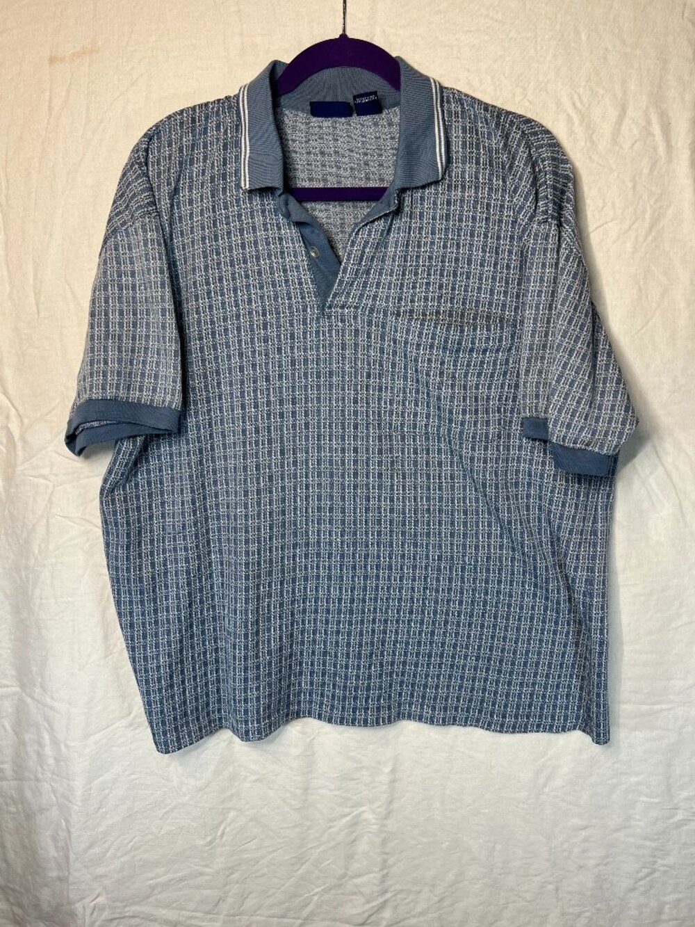 mens Par Four blue golf shirt XL